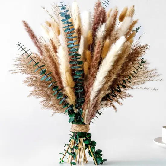 Kocat Breathtaking Boho Centerpieces for Tables & Floors - Luxurious Dried Floral Arrangement, Exquisite Fall Grass Decor, & Stylish Olive Green Wall D&eacute;cor {1}