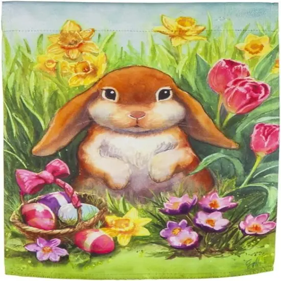 Bunny Whisker 2 Sided Easter Garden Flag {1}