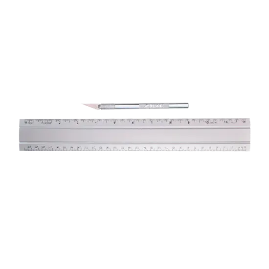 12" Office Ruler with K1 Knife {1}