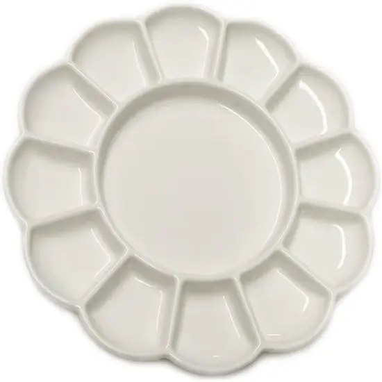 Porcelain Artist Paint Palette, Mixing Ceramic Watercolor Palette, Mixing Tray for Watercolor Gouache Acrylic Oil Painting {1}