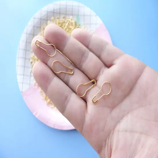 1000Pcs Metal Golden Safety Pins/Bulb Pin/Gourd Pin/Calabash Pin {2}