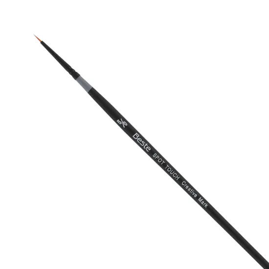 Creative Mark Beste Golden Taklon Spot Touch #3x0 - 3 Pack Artist Paint Brush, Professional Watercolor Brushes, For Acrylic Painting, Short Handle, Sharp Edges, Hand-Tied & Shaped {1}