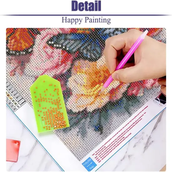 Diamond Art Kits for Adults - Butterfly Flowers Diamond Painting Kits DIY 5D Full Drill Diamond Dots Paintings with Diamonds Gem Art and Crafts for Home Decor 12x16 Inch {4}