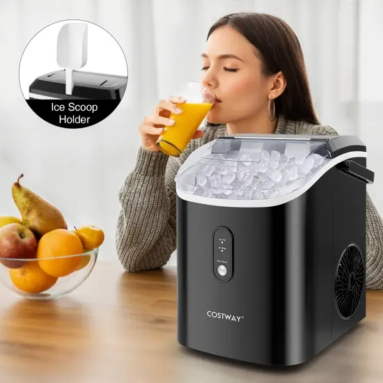 Nugget Countertop Ice Maker with Soft Chewable Pellet Ice-Black {3}