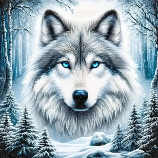 Diamond Painting Kits for Adults Wolf 5D Diamond Art Kits for Adults Beginner, Paintings with Diamonds Gem Art and Crafts Animal Wolf Head Art Kits for Adults for Home Wall Decor 12x12 Inch {1}