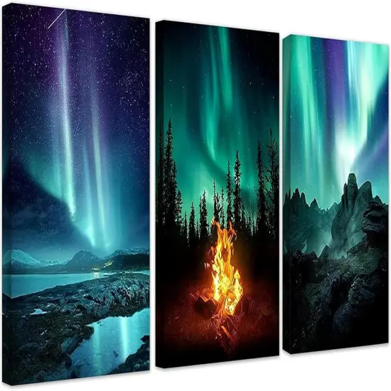 5D Diamond Art Painting,3 Pack Large Mountain Diamond Painting Kits for Adults,DIY Full Drill Crystal Rhinestone Arts and Crafts,Gem Art Aurora Painting with Diamond Home Wall Decor 9.8x13.8 inch {1}