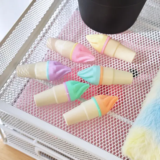 Wrapables Cute and Colorful Highlighters, Marker Pens, Stationery Supplies (Set of 6), Ice Cream {5}
