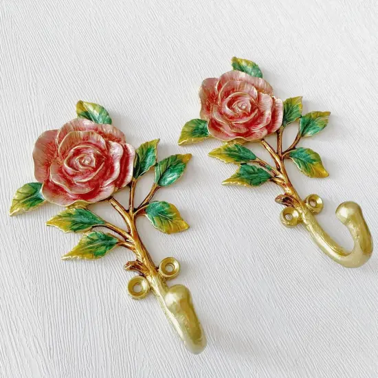 Vintage Flower Shaped Decorative Wall Hooks Rack Hangers for Hanging Clothes Coats Towels Keys Hats {2}