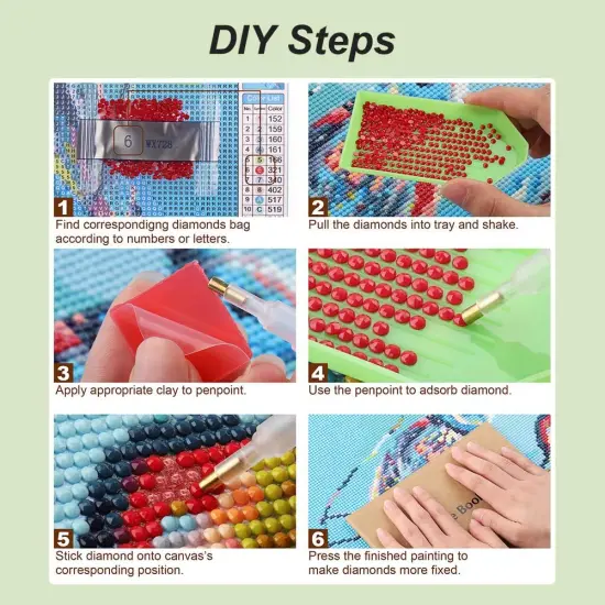 Tiger Diamond Painting Kits for Adults, 5D DIY Diamond Art Kits for Beginners, Full Drill Diamond Painting Kits for Home Wall Decor, 12x12 Inch {4}