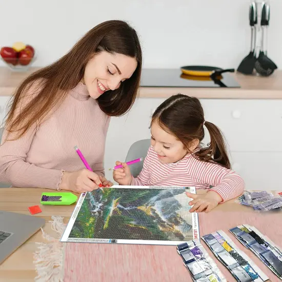 Diamond Painting Kits,Waterfall Diamond Art for Adults,Mountain 5d Diamond Painting Kits for Adults,Scenery Diamond Art Kits with Diamond Painting Accessories for Home Wall Decor 12 x 16inch {5}