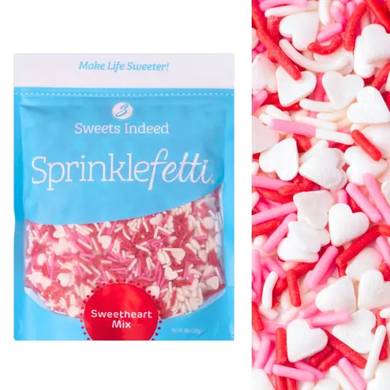 Sprinkles Bulk 10 ounce Edible Sprinkle Mix Perfect for Cake Decorations Baking Ice Cream Cookies Cupcake Topper (Sweatheart Jimmies) {1}