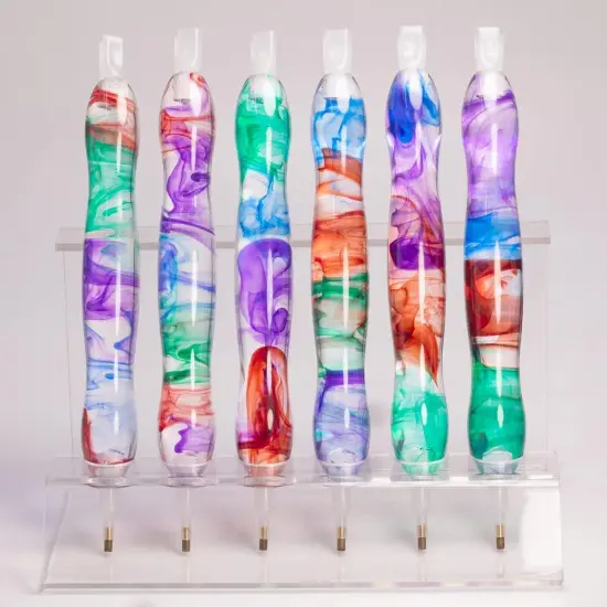 Diamond Painting Art Drill Bead Dotting Gem Dot Pen Accessories Picker Tools Kit for Adult, Nail Art Embroidery Decoration(2ClearPur) {3}