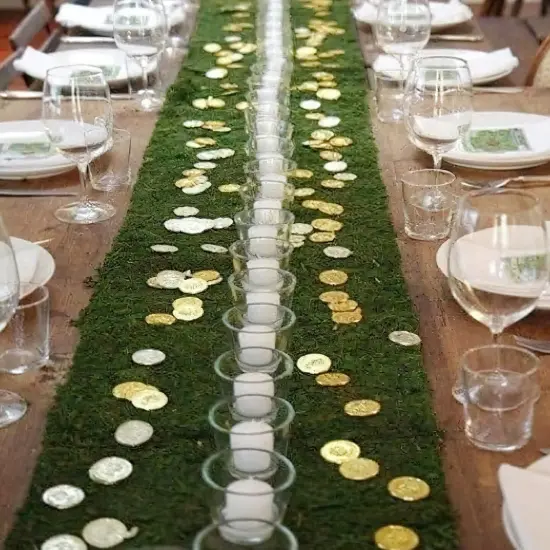 Moss Table Runner - Dried Moss for Crafts & Decoration {4}