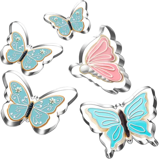 Butterfly Cookie Cutter Set-5 Piece-Butterfly Fondant Biscui Cutters {1}