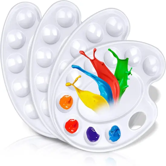 Upgrade 4 Pack Paint Tray Palettes with Thumb Hole,Plastic Paint Pallets for {1}