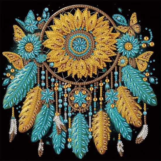 Diamond Painting Kits for Adults Dreamcatcher, 5D Special Shape Diamond Art Kits for Beginners, Crystal Rhinestones Diamond Painting for Home Wall Decoration Gift 12&times;12inch {1}