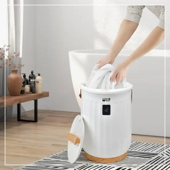 White 20L Large Capacity Towel Warmer, Fast Heating & Easy to Use {3}