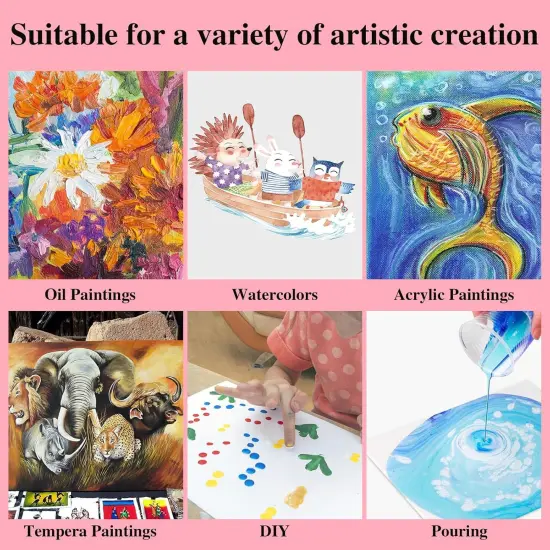 Canvas Boards for Painting 8x10in,28 Pack Bulk Canvases for Painting - Cotton Canvas Panels for Oil, Acrylic & Watercolor Painting. {4}