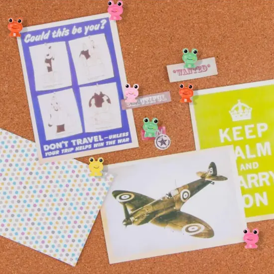 30 pcs Frog Push Pins Animal Thumbtacks Cork Board Pushpins for Photos Memo Wall Offices Drawing Pins {5}