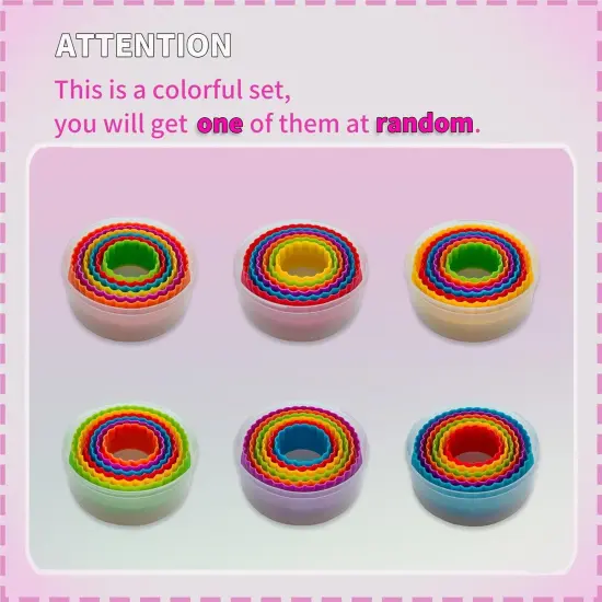 Cookie Cutter Set - 6 PCS Perfect for Baking Unique Flower, Round, and Circle Cookies {3}