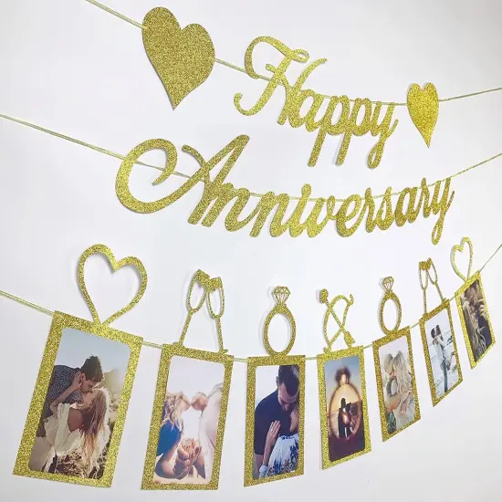 Happy Anniversary Decorations - Banner and Photo Banner {2}