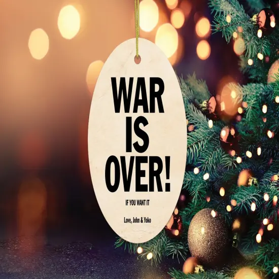 Vintage War is Over! If You Want It. Love John & Yoko Christmas Ornament {2}