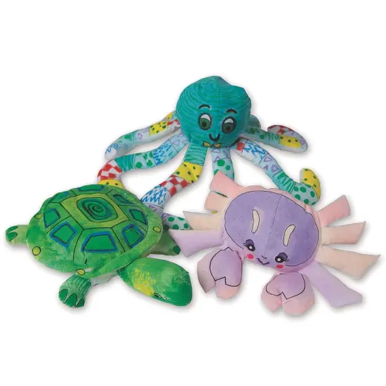 Color-Me&trade; Fabric Sea Life Creatures, 8" - 10", 3 Designs (Pack of 12) {3}