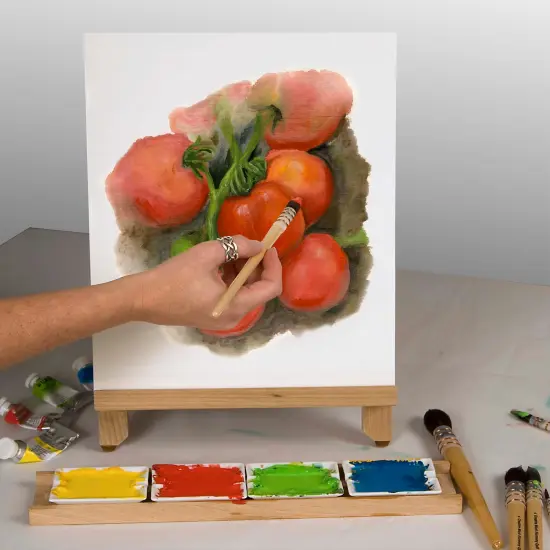 Creative Mark Harmony Blue Squirrel Quill Watercolor Brush Packs of 3 - Professional Watercolor Brushes for Artists - Handcrafted Full Bellied Watercolor Quill Paint Brush, Balanced Wood Handle {7}