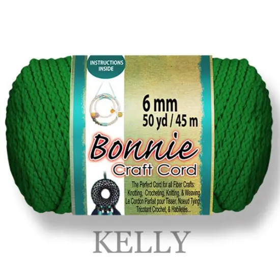 6mm Bonnie Macram&eacute; Craft Cord, 50-Yard, Kelly {1}