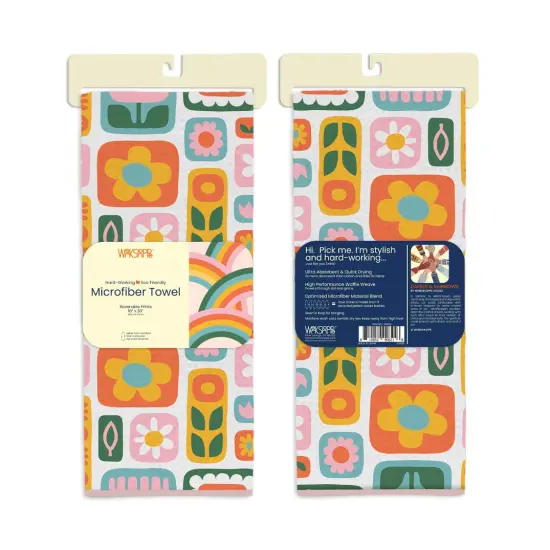 Daisies & Rainbows Microfiber Kitchen Hand Towel {4}