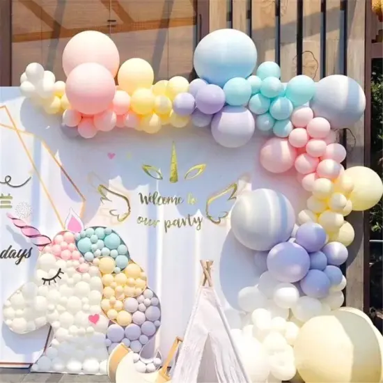 Rainbow Balloon Garland Arch Kit 171PCS Latex Balloon Pastel Balloon Garland Kit Macaron Colors 5,10,12,18 Inch Birthday Baby Shower Wedding Unicorn Party Decorations {2}