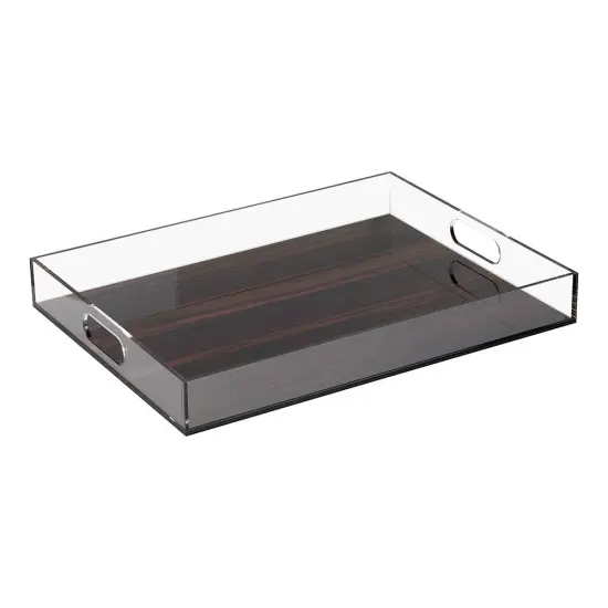 Lucite Wood Look Tray {1}
