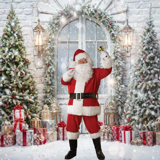 Extra Large Regency Plush Santa Suit with Jacket Pants Belt Gloves and Boot Tops {4}