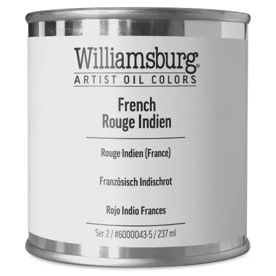 Williamsburg Handmade Oil Paint - French Rouge Indien, 8 oz can {1}