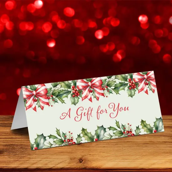 Great Papers! Holly & Holiday Bow Gift/Money Card Holders with Envelopes, 6.5" x 11", 12 Count {2}