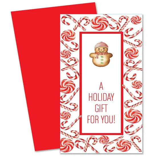 Great Papers! Peppermint & Candy Cane Holiday Gift /Money Card Holders with Envelopes, 6.5" x 11", 12 Count {2}