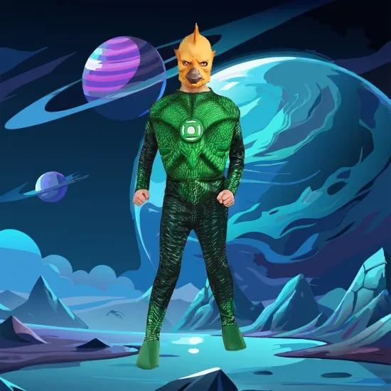 Rubies Boy's Green Lantern Tomar-Re Halloween Costume - Small 4-6 - Green {1}