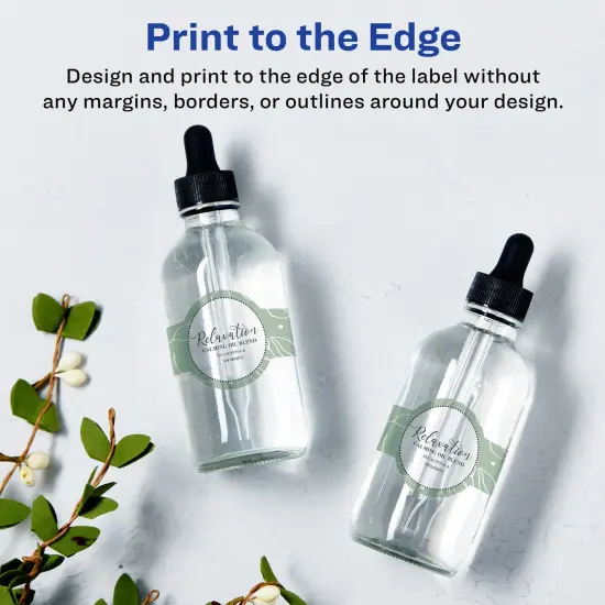 Avery Glossy Clear Wraparound Labels with Sure Feed, 1.5" x 3.5" {3}