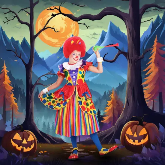 Circus Clown Princess Dress Costume Child {5}