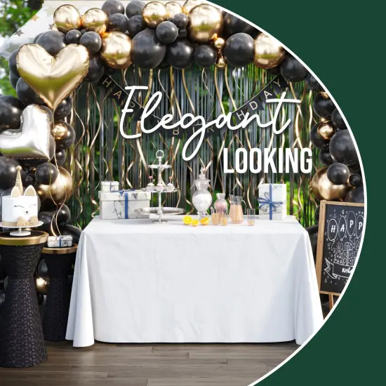 Bulk Pack Plastic Table Cloth - 70"x 120 Inch Rectangle Disposable Tablecloth for Parties - Rectangle Tablecloth - Disposable Table Cloths for Parties-Exquisite Party Solids {5}