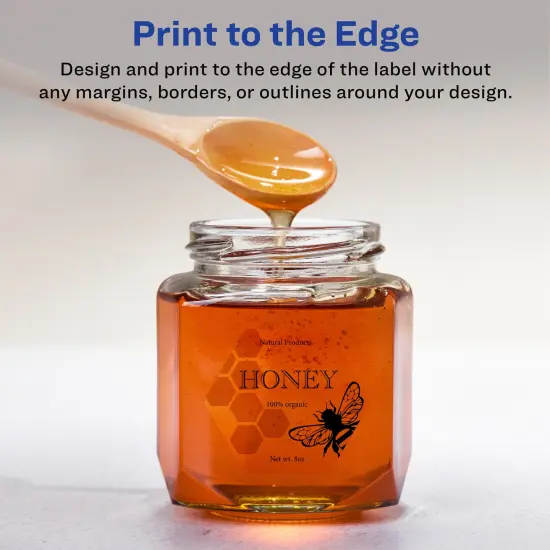 Avery Glossy Clear Hexagon Labels with Sure Feed, 2-1/2" x 2-57/64" {3}