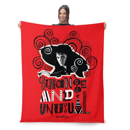 Warner Brothers Beetlejuice Silk Touch Throw Blanket So So Strange {2}