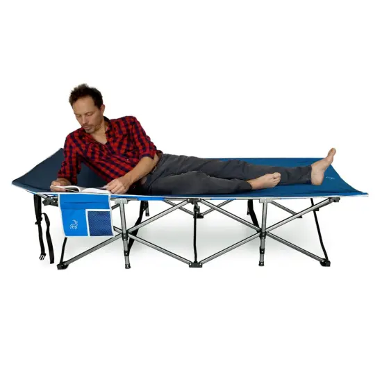 Hidden Wild Hidden Wild XL Folding Camping Cot - 78.75" Blue {5}