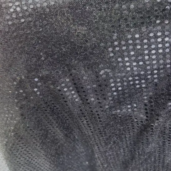 1 Yard Small Dot Confetti Sequin Fabric for Apparel Costumes and Decor 45 Inches Wide Black {1}