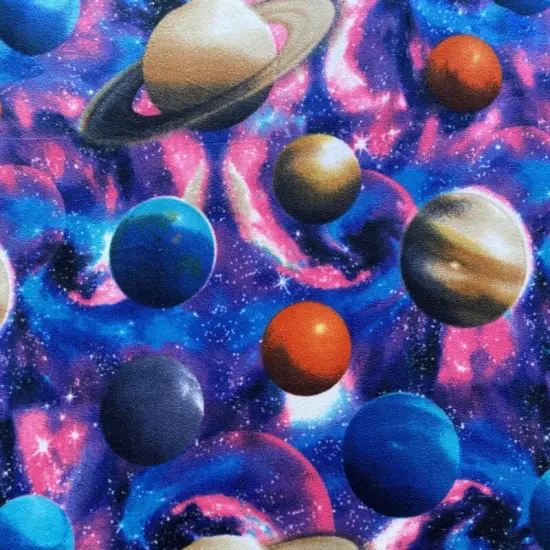 Universe of Planets Anti-Pill Premium No-Sew Throw Fleece Fabric Kit (50x60) {4}