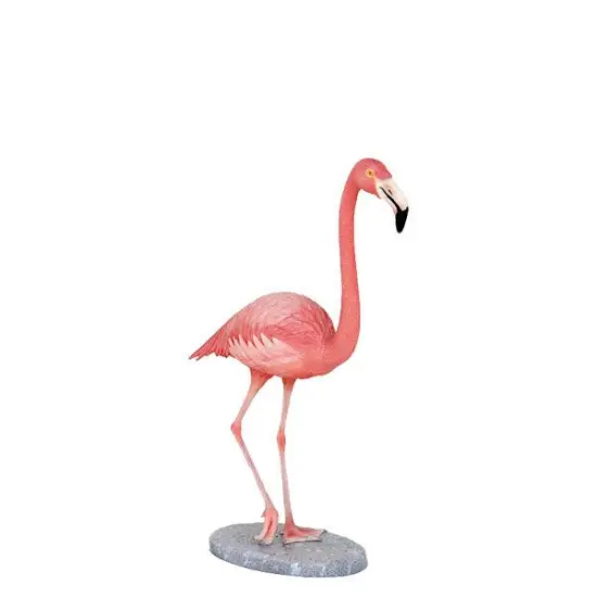 Standing Flamingo Life Size Statue {1}