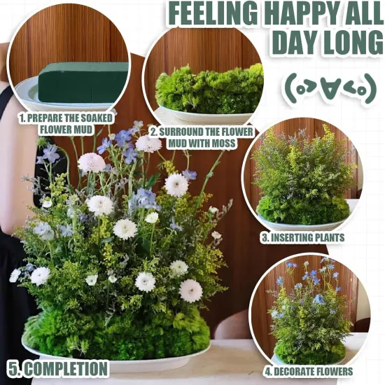 4Pcs Floral Foam - (7.8" L x 3.5" W x 2.4" H) Flower Foam Blocks {4}