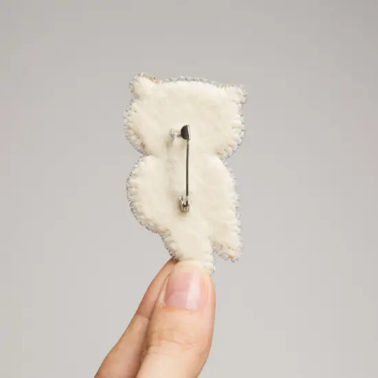 Beadwork kit for creating brooch Crystal Art Owl BP-346C {3}