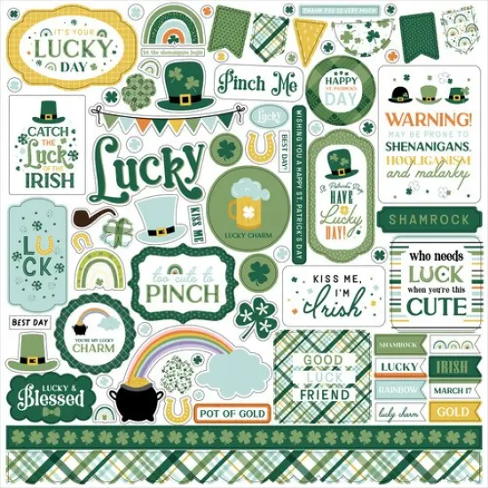Echo Park Lucky Charm 12x12 Element Stickers {1}