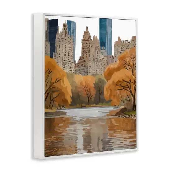 Stupell Industries Autumnal New York Across River Framed Giclee By Amelia Noyes {3}